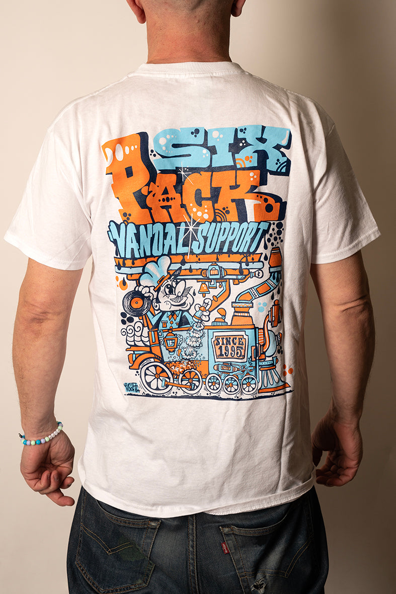 Sixpack / Shirt "Vela" / white/blue/orange