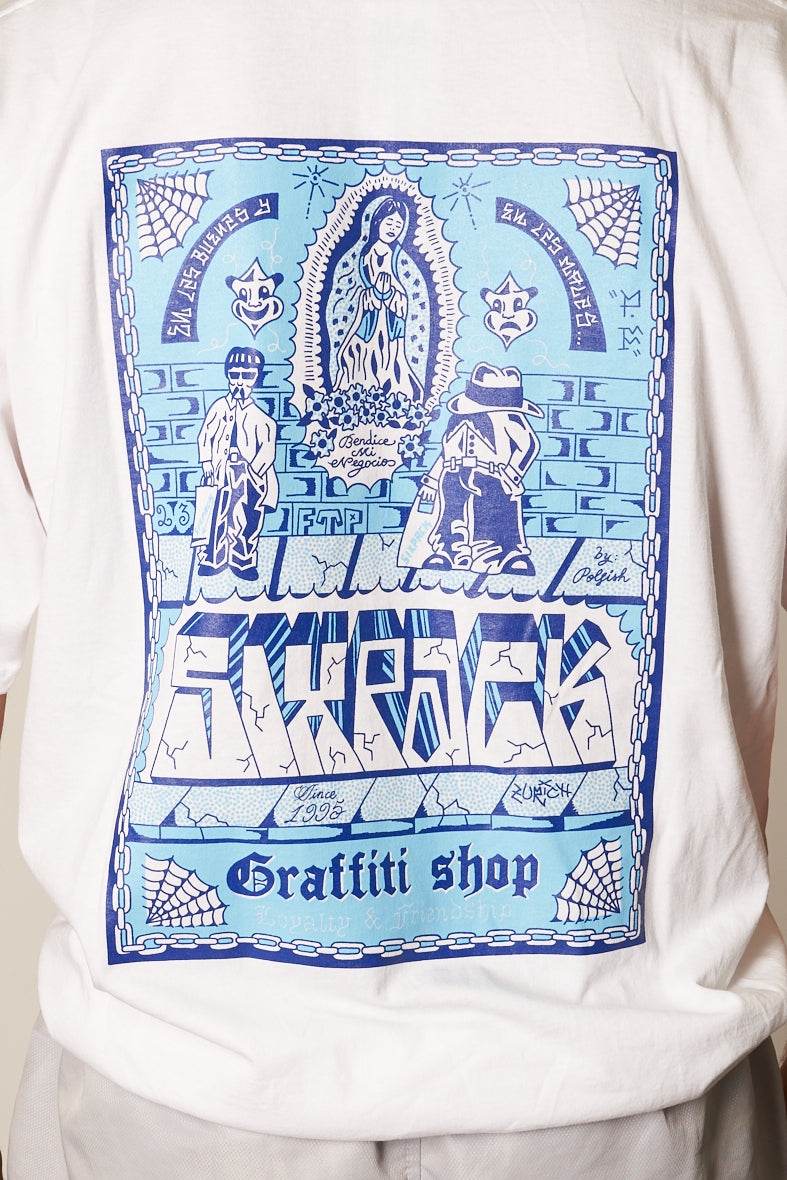 Sixpack "Shirt Polfish Graffiti Shop" white
