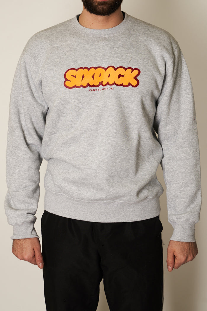 Sixpack "Sweater Laser" grey/red-orange